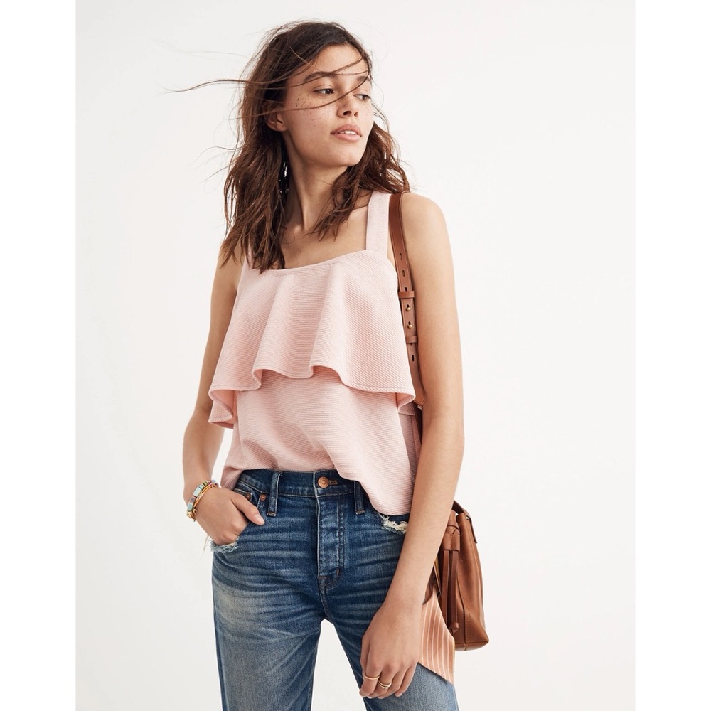 Madewell Texture & Thread Tiered Tank Top